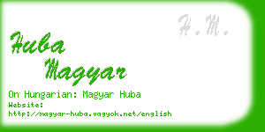 huba magyar business card